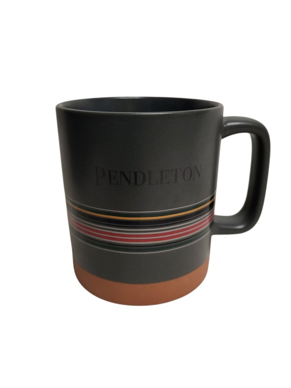 Pendleton National Parks Mug Charcoal Gray Chief Joseph Camp Blanket Stripe